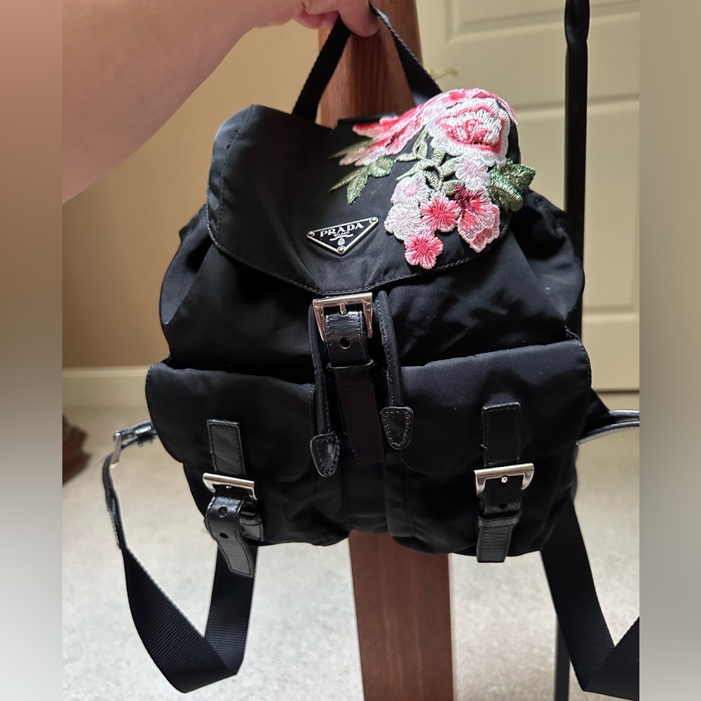 Authentic Prada Black Backpack Personalized With … - image 1